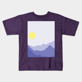 Pastel purple hills art Kids T-Shirt